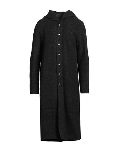 Rick Owens Man Coat Black Size 40 Wool, Alpaca Wool, Mohair Wool, Polyacrylic