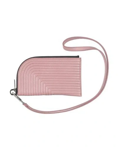 Rick Owens Man Crossbody Wallet Antique Rose Size - Calfskin In Pink