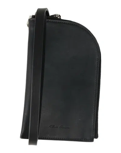 Rick Owens Man Crossbody Wallet Black Size - Cow Leather