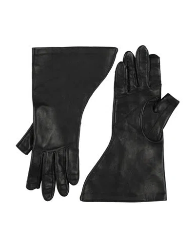 Rick Owens Man Gloves Black Size 8.5 Lambskin