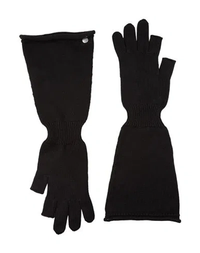 Rick Owens Man Gloves Black Size Onesize Virgin Wool