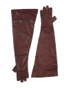 Rick Owens Man Gloves Brown Size 8.5 Lambskin
