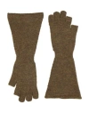 Rick Owens Man Gloves Khaki Size Onesize Alpaca Wool, Polyamide, Wool, Elastane In Sand