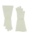Rick Owens Man Gloves Light Green Size Onesize Virgin Wool In Green