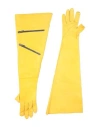 Rick Owens Man Gloves Yellow Size 8.5 Lambskin In Yellow