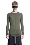 Rick Owens Man Green T-shirts & Tank Tops In Green