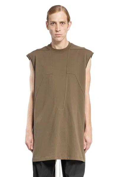 Rick Owens Man Green T-shirts & Tank Tops