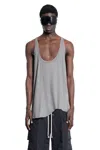 Rick Owens Man Grey T-shirts & Tank Tops In Grey