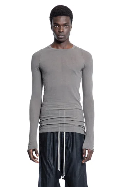 Rick Owens Man Grey T-shirts & Tank Tops