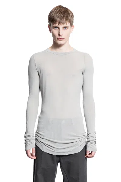 Rick Owens Man Grey T-shirts & Tank Tops