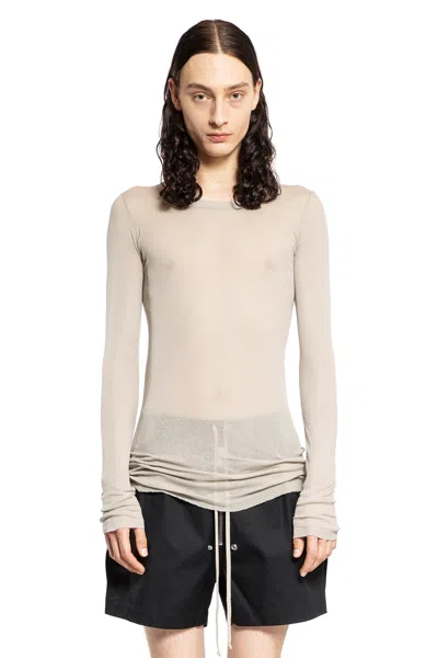 Rick Owens Man Grey T-shirts & Tank Tops