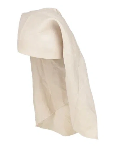 Rick Owens Man Hat Beige Size Onesize Cotton In Neutral