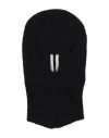 Rick Owens Man Hat Black Size Onesize Alpaca Wool, Polyamide, Wool, Elastane In Black