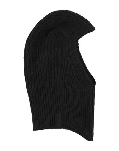 Rick Owens Man Hat Black Size Onesize Virgin Wool
