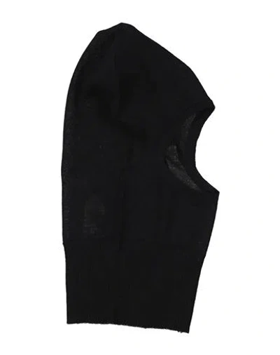 Rick Owens Man Hat Black Size Onesize Virgin Wool