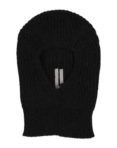 Rick Owens Man Hat Black Size Onesize Virgin Wool