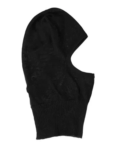 Rick Owens Man Hat Black Size Onesize Virgin Wool