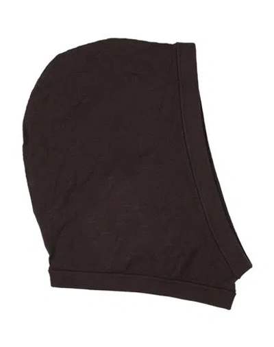 Rick Owens Man Hat Chocolate Brown Size Onesize Virgin Wool
