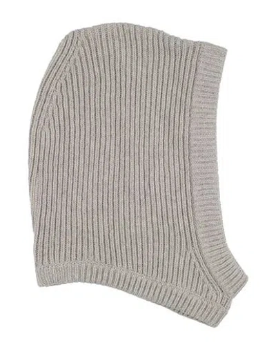 Rick Owens Man Hat Light Grey Size Onesize Cashmere, Wool In Gray
