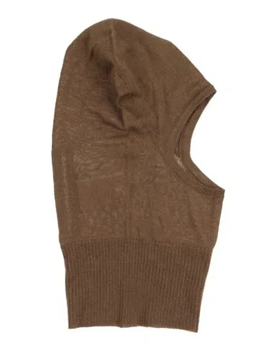 Rick Owens Man Hat Military Green Size Onesize Virgin Wool