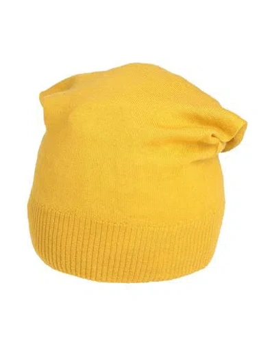 Rick Owens Man Hat Mustard Size Onesize Cashmere In Yellow