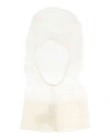 Rick Owens Man Hat White Size Onesize Polyamide, Mohair Wool, Wool In White