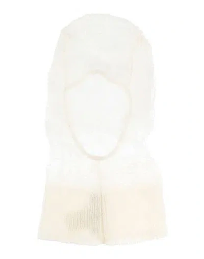 Rick Owens Man Hat White Size Onesize Polyamide, Mohair Wool, Wool