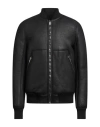 Rick Owens Classic Flight Shearling Bomber Jacket In Black