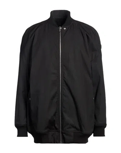 Rick Owens Man Jacket Black Size 40 Cotton, Elastane