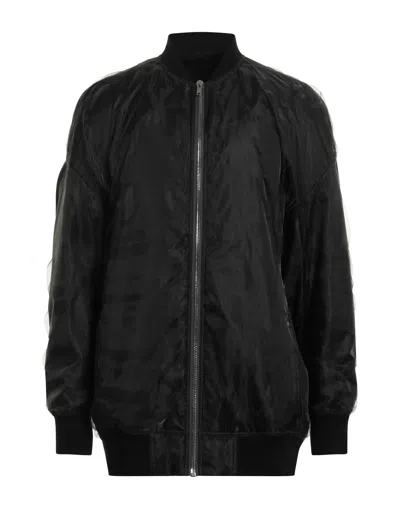 Rick Owens Denim Outerwear In Black