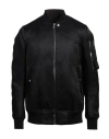 Rick Owens Man Jacket Black Size 38 Cotton, Silk, Virgin Wool In Black