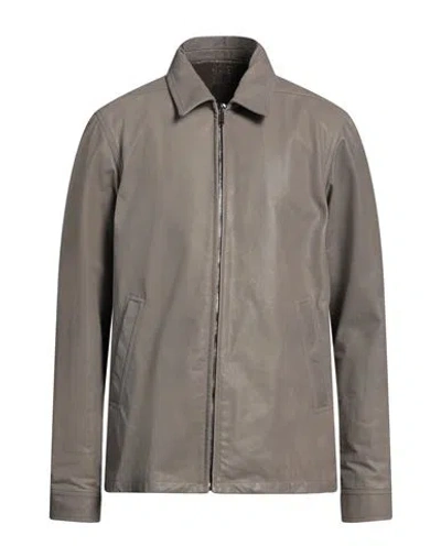 Rick Owens Man Jacket Grey Size 44 Calfskin