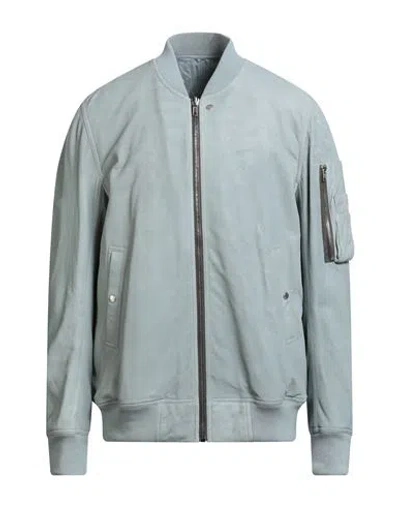 Rick Owens Man Jacket Sky Blue Size 42 Lambskin