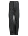 Rick Owens Man Jeans Black Size 34 Cotton, Elastomultiester, Rubber In Black