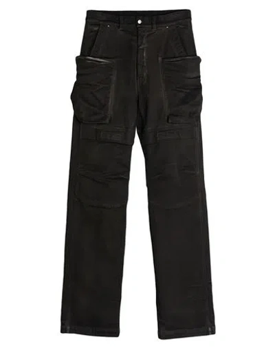 Rick Owens Man Jeans Charcoal Size 30 Cotton, Elastomultiester, Rubber