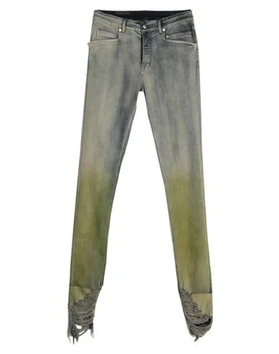 Rick Owens Off-white & Yellow Tyrone Cut Jeans In 0832d Pearl/acid Deg