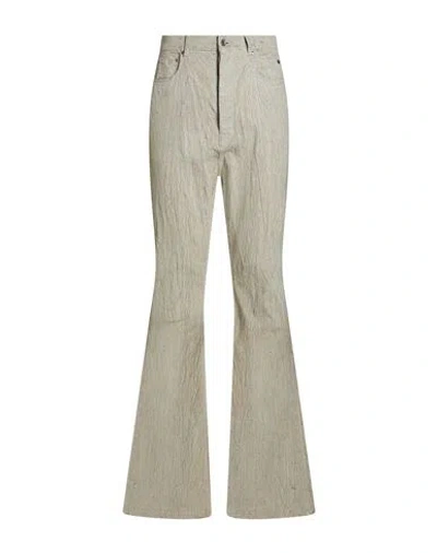 Rick Owens Man Jeans Off White Size M Cotton, Elastane In Gray