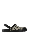 Rick Owens Men Black Mules With Oversize Decorative Laces And Buckle Closure In Leather Man In Multi