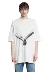 Rick Owens Relaxed Fit Graphic Print T-shirt With Nude Background In Off-white