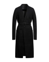 Rick Owens Man Overcoat & Trench Coat Black Size 40 Cotton, Hemp In Black