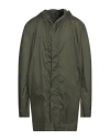 Rick Owens Man Overcoat Dark Green Size 38 Polyamide In Green