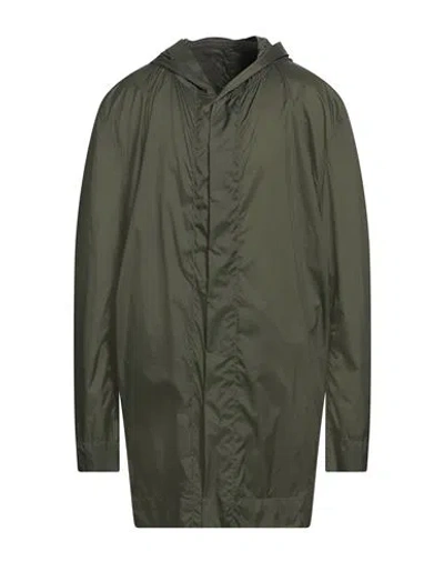 Rick Owens Man Overcoat Dark Green Size 38 Polyamide