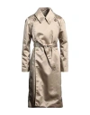 Rick Owens Man Overcoat & Trench Coat Sand Size 40 Polyamide In Beige