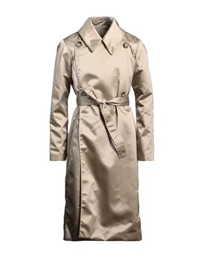 Rick Owens Man Overcoat & Trench Coat Sand Size 40 Polyamide In Beige