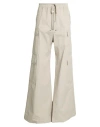 Rick Owens Man Pants Beige Size 32 Cotton, Elastane In Neutral