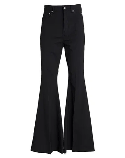 Rick Owens Man Pants Black Size 29 Virgin Wool, Elastane