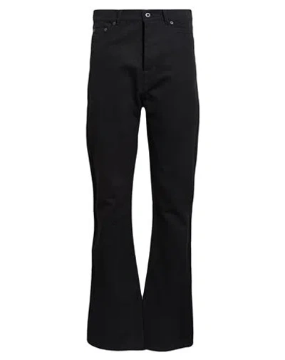 Rick Owens Man Pants Black Size 31 Polyester In Animal Print
