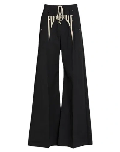 Rick Owens Man Pants Black Size 32 Cotton, Elastane