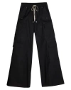 Rick Owens Stretch-cotton Poplin Cargo Trousers In Black