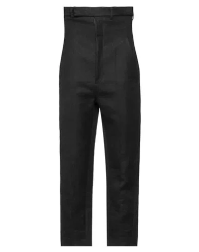 Rick Owens Man Pants Black Size 32 Linen